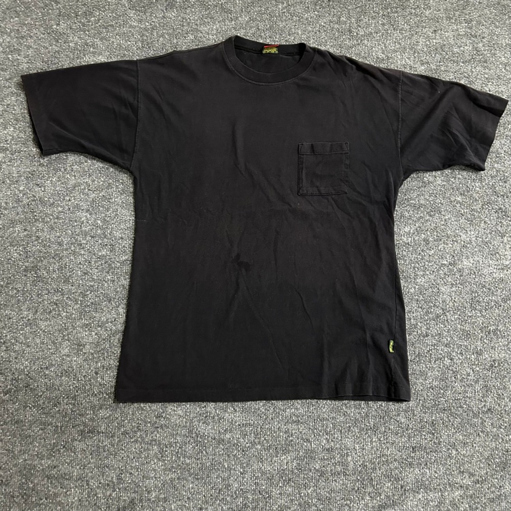 Cross Creek T-Shirt Mens Size XL Black Pocket Short Sleeve Made in USA Cotton
